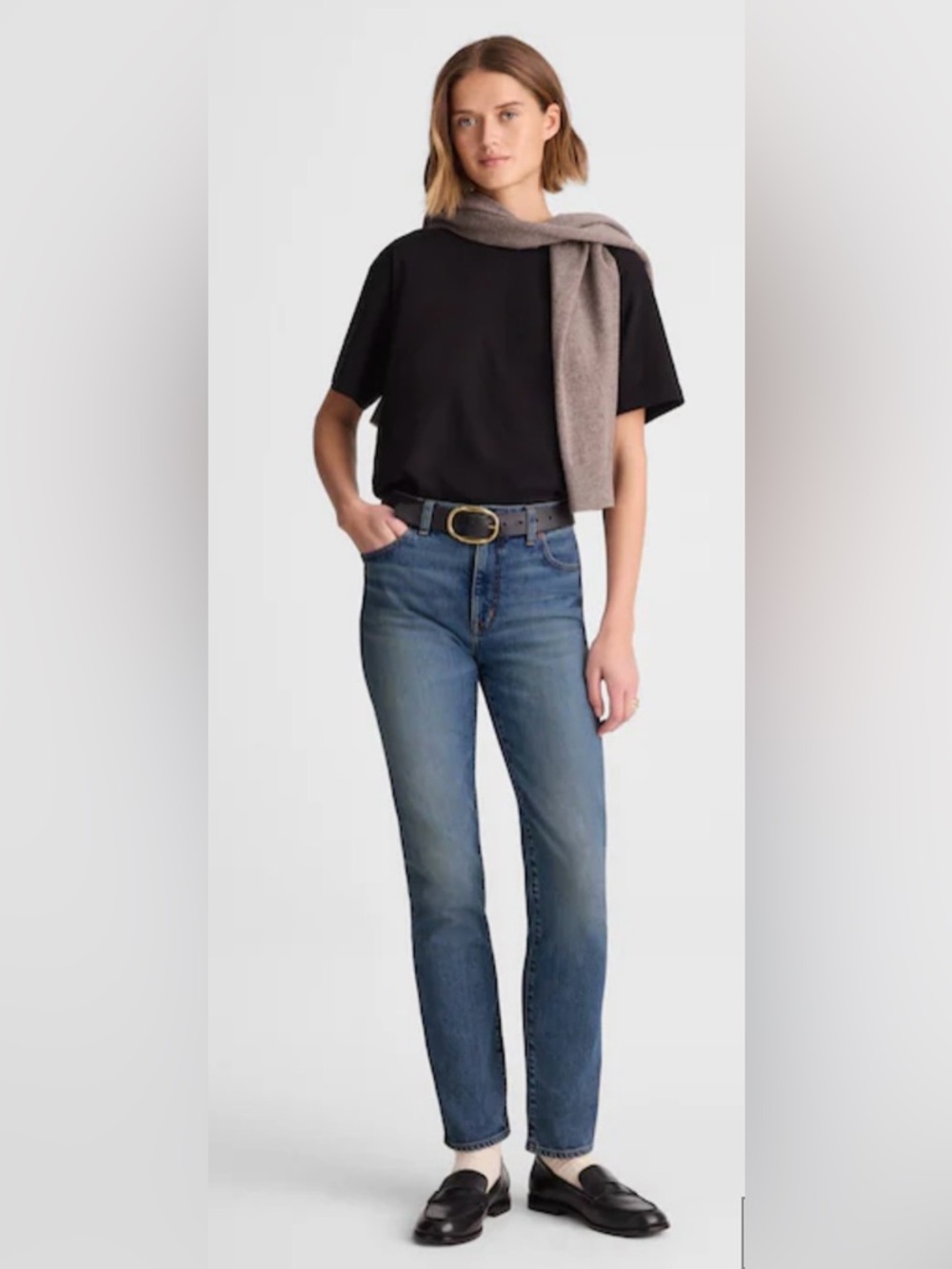 Madewell The Jules Slim-Straight Jean - Classic Blue Wash